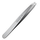 ZERNBER Eyebrow Hair Removal Tweezers, Slant Tweezer Handmade Professional Eyebrow Facial & Hair Remover No Gaps Stainless Steel