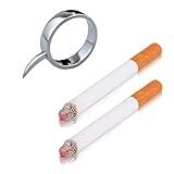 Generic XHBTS Annie Leonhart Ring Anime Cosplay Rings Prop Accessories and Fake Puff Cigarettes Costume Accessory, silver