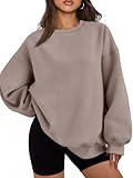 EFAN Oversized Sweaters Trendy Sweatshirts Hoodies Womens Fall Winter Outfits Clothes 2024 Pullover Tops Loose Comfy Fashion CoffeeGrey L