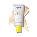 Supergoop! Glowscreen SPF 40, Sunrise (Champagne Glow) - 1.7 fl oz - Glowy Primer + Broad Spectrum Sunscreen - Helps Filter Blue Light - Boosts Hydration with Hyaluronic Acid, Vitamin B5 & Niacinamide