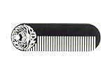 Mustache & Beard Comb Or Fine Tooth Moustache Pocket Metal Powder Coated Black Keychain Comb For Men - 3.25 x 1 Inches by Death Grip