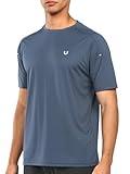 NORTHYARD Men's Athletic Running T-Shirts Quick Dry Workout Shirts Short-Sleeve Sports Gym Tee Tops Performance Activewear Coolgrey M