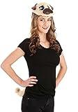 Pug Plush Headband & Tail Costume Kit for Adults and Kids Standard Brown