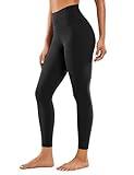 CRZ YOGA Womens Naked Feeling Workout 7/8 Yoga Leggings - 25 Inches High Waist Tight Pants Black Small