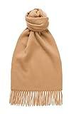 Glen Isla 100% Cashmere Scarf Plain Camel Beige - Made In Scotland