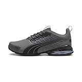 PUMA Mens Voltaic Evo Cross Trainer, Cool Dark Gray-PUMA Mens Black-Cool Cobalt, 12