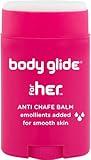 Body Glide For Her Anti Chafe Balm | Chafing stick with added emollients | Great for dry, sensitive skin and/or sensitive areas | Use on chest, bra, butt, groin, arm, and thigh chafing | 1.5oz