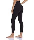 HeyNuts Essential 7/8 Leggings High Waisted Yoga Pants for Women, Soft Workout Pants Compression Leggings with Inner Pockets Black_25'' S(4/6)