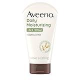 Aveeno Daily Moisturizing Face Cream with Prebiotic Oat for Sensitive Skin, Lightweight Hydrating Face Moisturizer for Dry Skin, Paraben-Free, Fragrance-Free, Dye-Free, 5 FL OZ