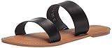 Amazon Essentials Women's Two Band Sandal, Black, 8.5