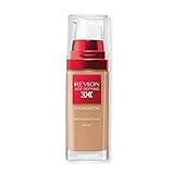 Revlon Liquid Foundation, Age Defying 3XFace Makeup, Anti-Aging and Firming Formula, SPF 30, Longwear Medium Buildable Coverage with Natural Finish, 035 Natural Beige, 1 Fl Oz