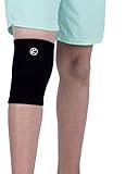 KARM Kids Knee Brace Sleeve - Youth Knee Compression Sleeve for Children - Boys & Girls | Child Knee Support for Knee Pain & Sports & Football & Basketball & Gymnastics (Black)