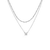 Ufist Dainty Necklace for Women- Rose Gold Layered Necklaces | Cubic Zircon Necklace | Simple Necklaces for Women Trendy Jewelry