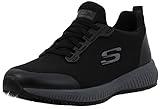 Skechers Women's Squad Sr Food Service Shoe, Black/Charcoal, 7.5 M US