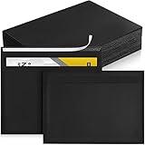 100 Pcs Booklet Envelopes 9 x 12 Open End Envelope 80 lb 120gsm Catalog Envelopes with Peel and Seal Closure for Mailing Catalog Financial Document Magazine Pamphlet Business (Horizontal,Black)