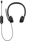 Microsoft Modern USB-C Headset - Wired Headset,On-Ear Stereo Headphones with Noise-Cancelling Microphone, USB-C Connectivity, in-Line Controls, PC/Mac/Laptop - Certified Teams,Black