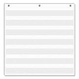 EAMAY Classroom Monthly Calendar Pocket Chart for 2.75 * 2.75 Cards,Homeschool Supplies and Classroom Must Haves! Only Chart(White)