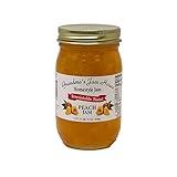 Sweet Peach Jam | All Natural Homestyle Fruit Jam | Jelly Preserve Spread | Spreadable Preserves Jams Jellies Fruits | 19 Ounce Glass Jar