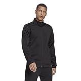 adidas Men's Warm-up Tricot Regular 3-stripes Track Jacket Black/Black 4X-Large