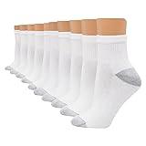 Hanes Womens Value, Ankle Soft Moisture-wicking Socks, Available In 10 And 14-packs Athletic-socks, White - 10 Pack, 8-12 US