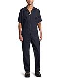 Dickies Men's Short Sleeve Coverall, Dark Navy, Large Regular