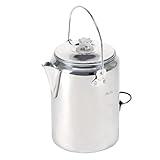 Stansport Camper's Percolator Coffee Pot 9 Cups (277) Silver