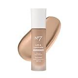 No7 Lift & Luminate Triple Action Serum Foundation - Liquid Foundation Makeup with SPF 15 for a Dewy, Glowy Base - Radiant Serum Foundation for Mature Skin - Cool Ivory (1 Fl Oz)