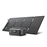 EF ECOFLOW Solar Generator RIVER 3 with 45W Solar Panel, 245Wh Portable Power Station LiFePO4 Battery, 300W Up to 600W AC Output, <20 MS UPS, 1Hr Fast Charging Power Station for Outdoor/Camping/RVs