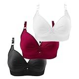 one Day delivery Items Prime My Account Payment Womens 3 Pack Sports Bras No Underwire Push up Comfort Bra Solid Color Seamless Plus Size Sleep Bra Top Everyday Prime Membership White-1 4XL