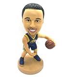 Ru.Master Curry Bobblehead Basketball Action Figure -5.1 in Hand-Painted Resin Warriors Collectible Doll - Perfect Sports Fan Gift - Curry in Iconic 30# Jersey