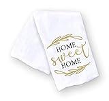 Handmade Kitchen Towel - Housewarming Home Sweet Home Hand Towel - 28x28 Inch Perfect for Chef Hostess Housewarming Christmas Mother’s Day Birthday Gift (Home Sweet Home)