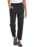 BALEAF Women's Hiking Pants Quick Dry Water Resistant Lightweight Joggers Pant for All Seasons Elastic Waist Black Size XL