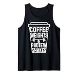 Coffee Weights & Protein Shakes Funny Lifting Tank Top