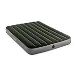 INTEX 64778E Dura-Beam Standard Prestige Air Mattress: Fiber-Tech – Full Size – Hand-Held Battery Pump – 10in Bed Height – 600lb Weight Capacity