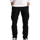 Black Cargo Pants, Cargo Pants for Men Casual Baggy Hiking Pants Relax Fit Lightweight Outdoor Work Athletic Workout Joggers with Pocket Sweatpants Prime Same Day Delivery Items