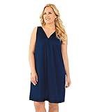 Exquisite Form Women's Coloratura Sleeveless Short Gown, Navy, Medium