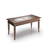 Mobili Fiver, Classico Coffee Table, Walnut, Laminate-Finished/Glass, Modern Coffee Table, Italian Furniture