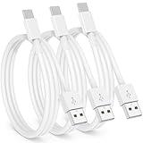 3Pack Car Carplay Cable for iPhone 16 15 Pro Max 15 Plus Car Charger, USB to USB C Cable 3FT for Car Charger Adapter, Carplay USB C Cord Accessories Charging for iPad 10th Gen/iPad Pro Air 5th-White