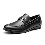 Bruno Marc Men's Dress Loafers Slip-on Formal Shoes, Black, Size 10.5, SBLS2410M