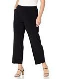 Briggs New York Women's Petite All Around Comfort Pant, Black, 10P Short