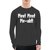 The Town Butler Pivot Pivot Piv-AHT! - A Soft & Comfortable Men's Long Sleeve T-Shirt CP05 Black