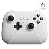 8Bitdo Ultimate 2.4G Wireless Controller, Hall Effect Joystick Update, Gaming Controller with Charging Dock for PC, Android, Steam Deck & Apple (White)