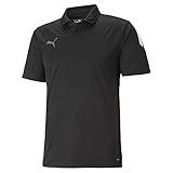 PUMA mens Teamliga Sideline Polo Shirt, Black/White, Medium US