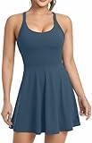 Easy Peezy Athletic Tennis Dresses for Women with Built in Shorts Bra Pockets - for Golf Workout Exercise