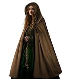 HOMELEX Renaissance Hooded Cloak Halloween Medieval Costume Cosplay Short Cape for Men and Women