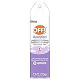 OFF! Clean Feel Insect Repellent Aerosol with 20% Picaridin, Bug Spray with Long Lasting Protection from Mosquitoes, Feels Good on Skin, 7.5 oz