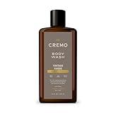 Cremo Rich-Lathering Vintage Suede Body Wash for Men, A Vintage Suede with Notes of White Moss and Rich Amber, 16 Fl Oz (Packaging May Vary)