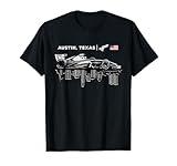 Formula Racing Open Wheel Car Austin Texas Circuit USA Flag T-Shirt