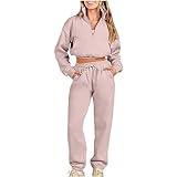 YAFINMO Black Deals Friday 2024 Cyber Deals Monday 2024 My Orders Placed Recently By Me 3 Piece Lounge Set sweatsuits for women set 2 piece black of friday deals 2024 electronics Outlet Amazon Outlet