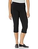 Briggs New York Womens Pull On Capri Pocket Casual Pants, Black, 14 US